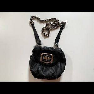 Auth OR by Oroton black leather crossbody bag